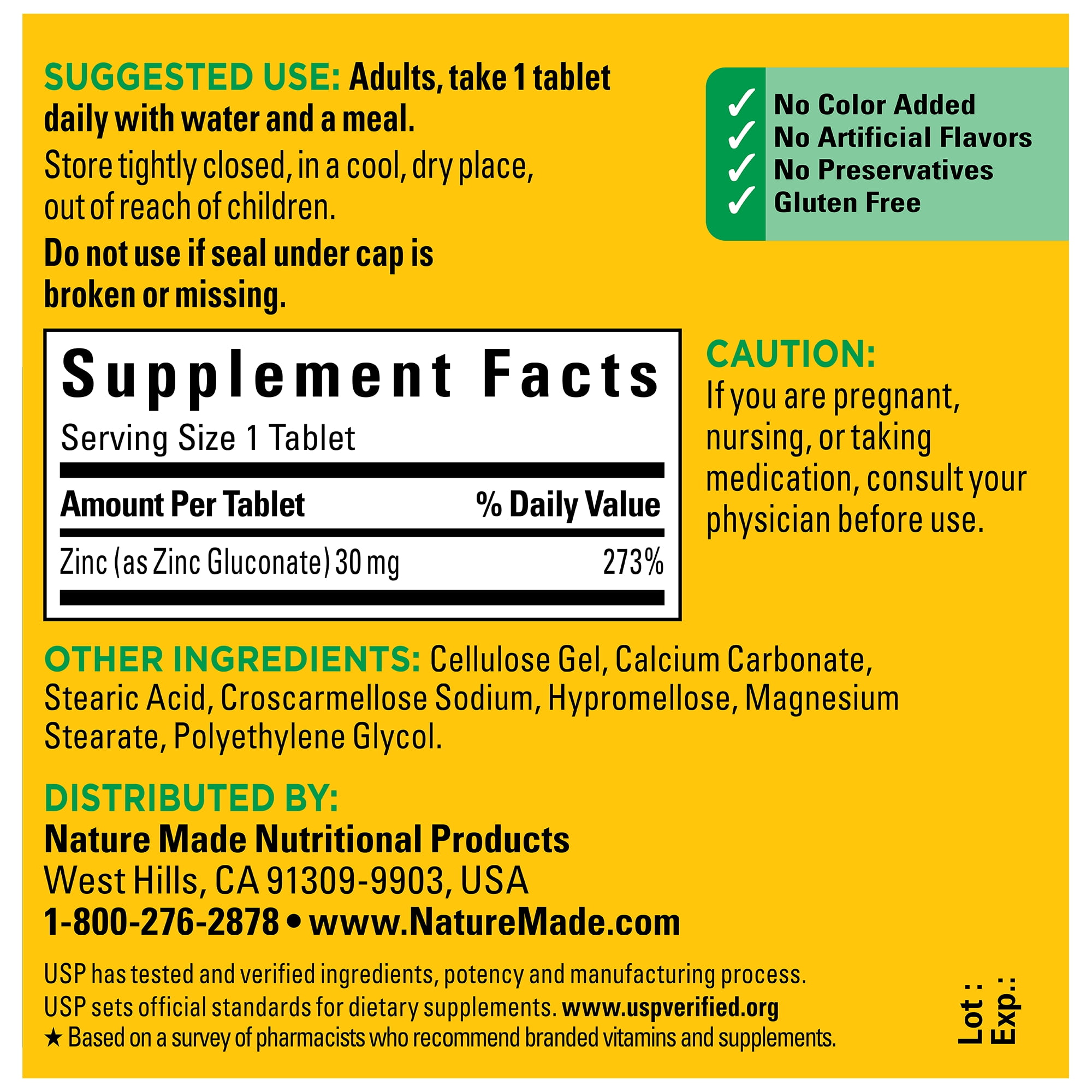 Zinc Acne Pills with Skin Vitamins and Minerals