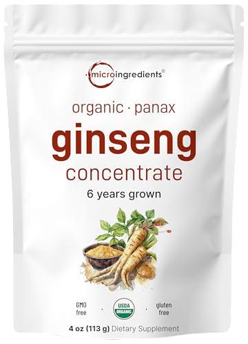 Organic Red Panax Ginseng Powder, 4 Oz, Max Strength