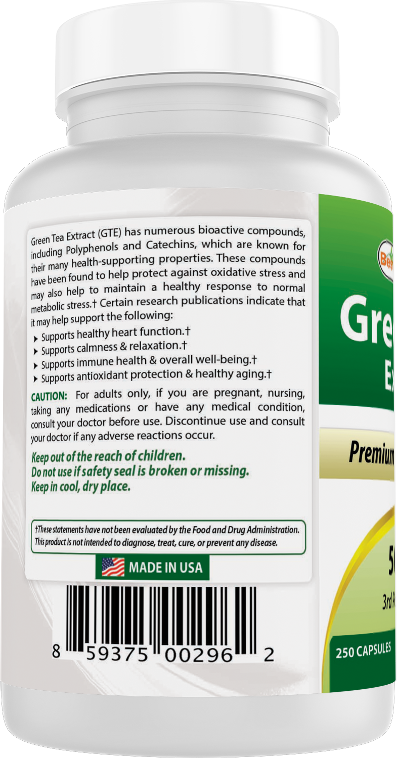 Green Tea Extract 500 mg - 250 Capsules