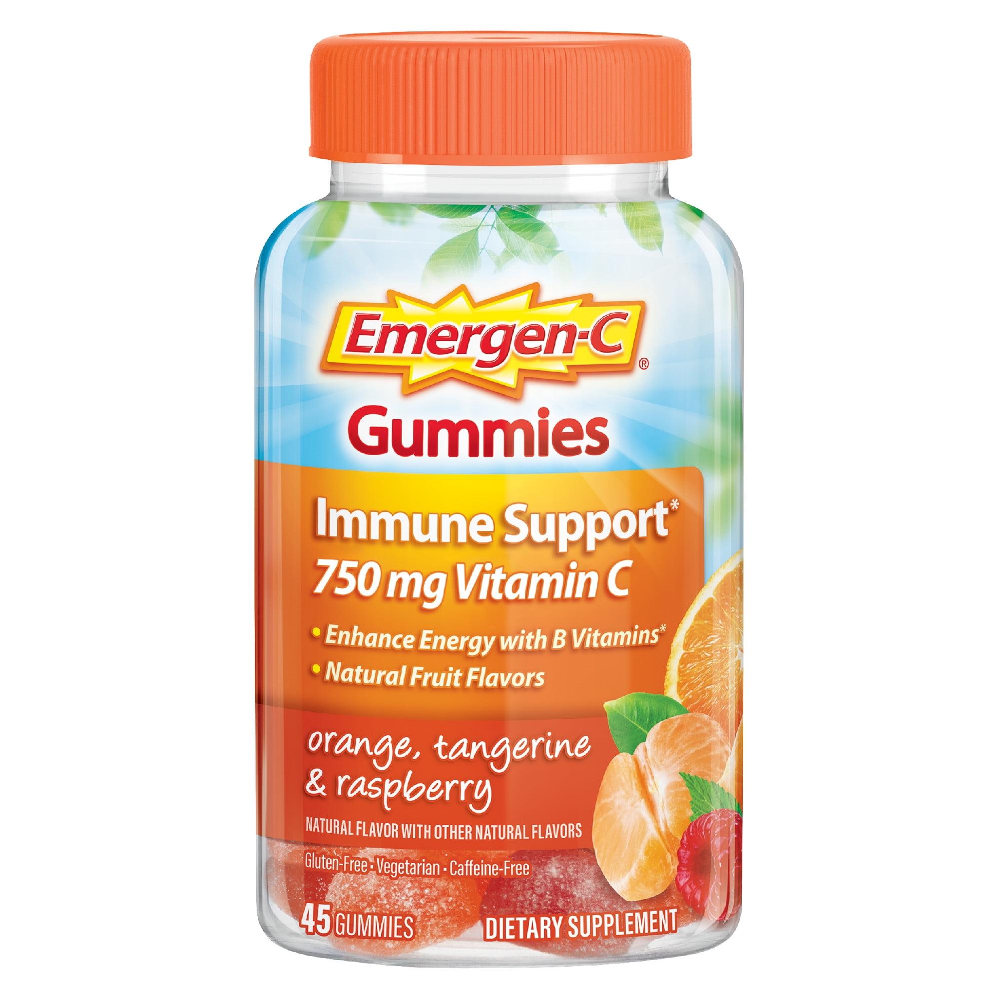 Emergen-C Adult Vitamin C Gummies, Fruit Flavors, 45 Ct