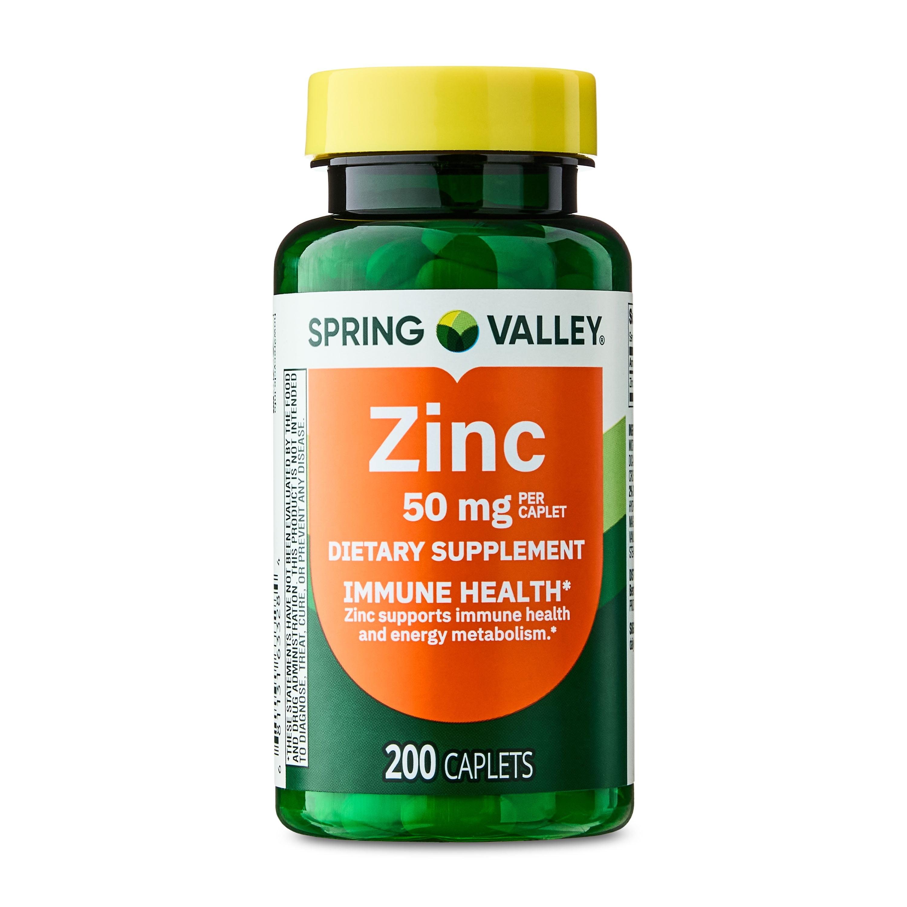 Spring Valley Zinc 50mg Immune Support, 4-Pack