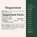 Nature's Bounty Magnesium 500mg, 400 Tablets Twin Pack