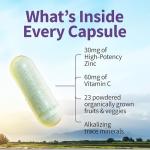 Garden of Life Raw Vegan Zinc Capsules, 60 Count