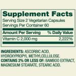 Ultra Strength Vitamin C Capsules, 2,000mg, 120 Count