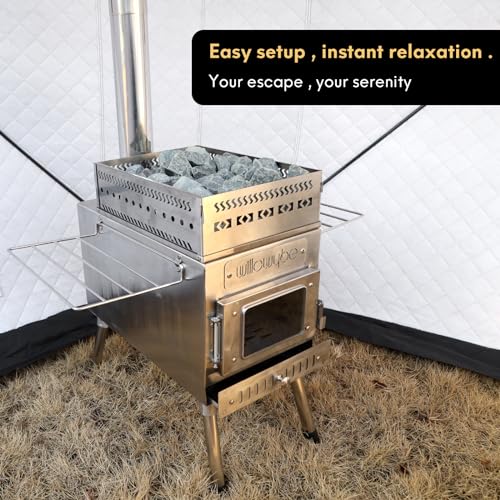 WillowyBe Outdoor Sauna Hot Tent with Rocket Stove