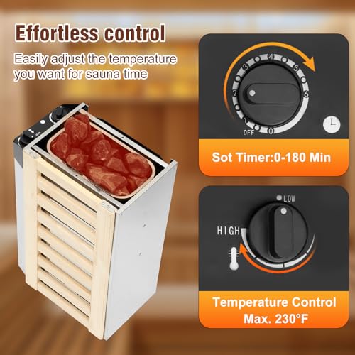 110V Stainless Steel Electric Sauna Heater with Timer