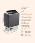 VEVOR 9KW Sauna Heater with Built-in Controls