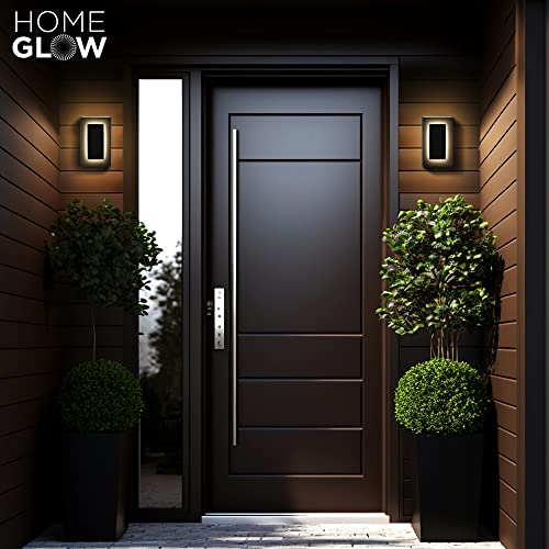 HOMEGLOW Black Modern LED Wall Light Fixture