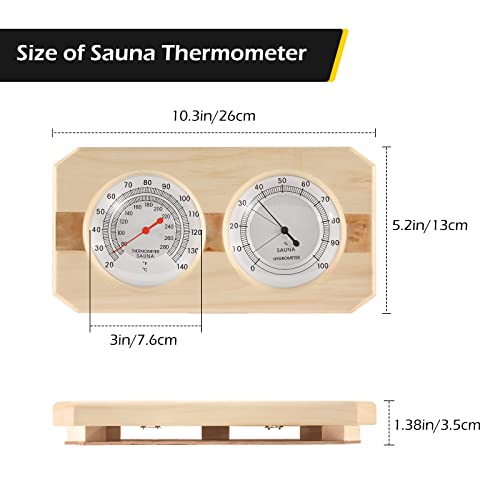 Dyna-Living 2-in-1 Sauna Thermometer and Hygrometer