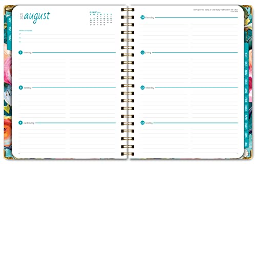 Academic Year 2023-2024 Teal Floral Planner