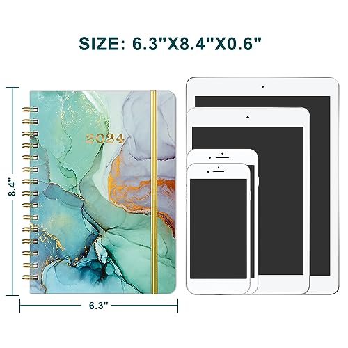 Academic Planner 2023-2024 with Tabs - Green