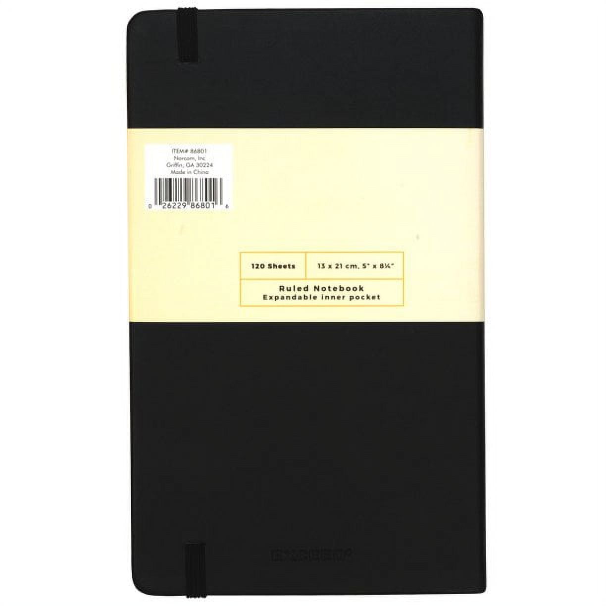 Exceed Medium Journal - Narrow Ruled (Black)