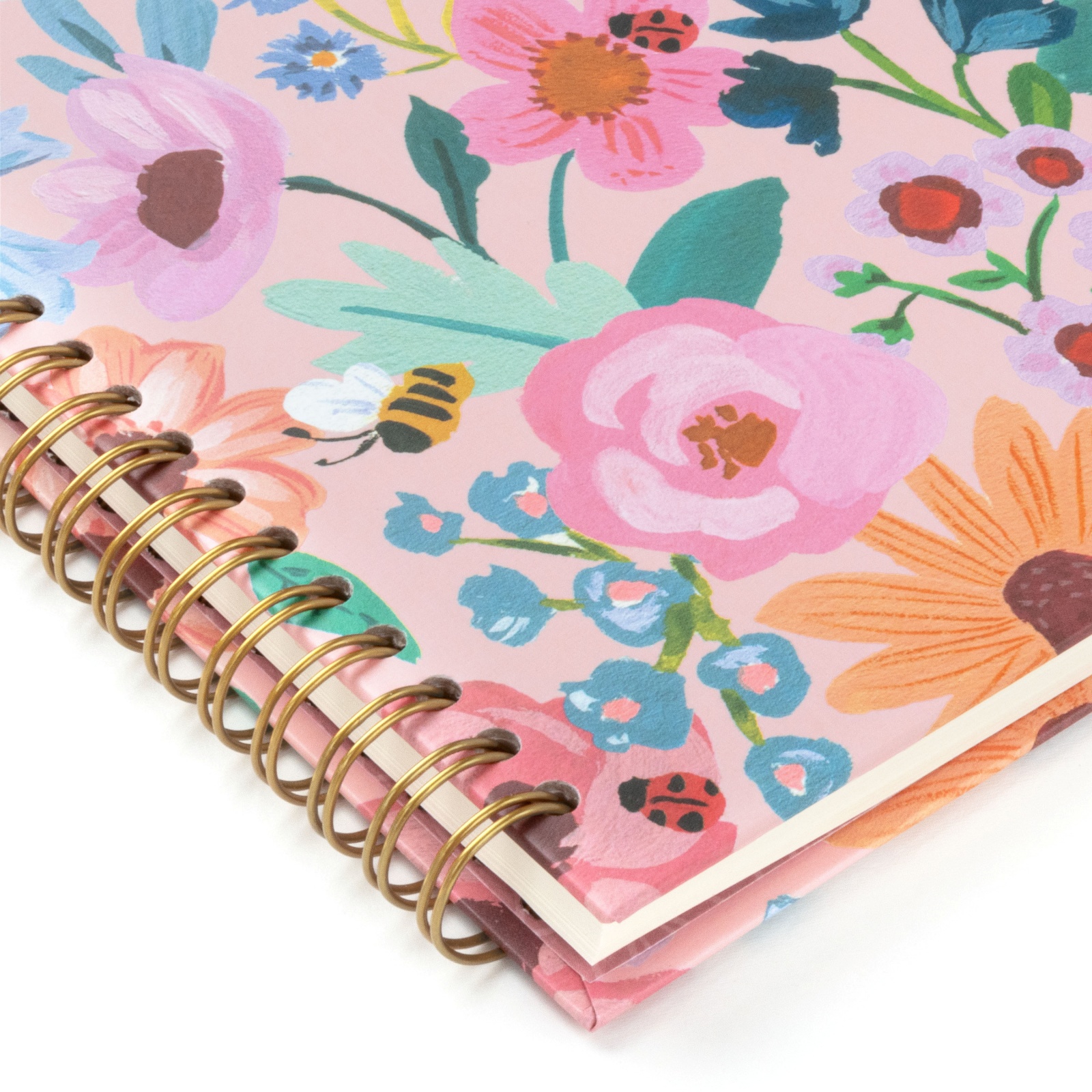 2023-2024 Mintgreen Weekly/Monthly Spiral Planner, 8.5" x10.5", Wildflower
