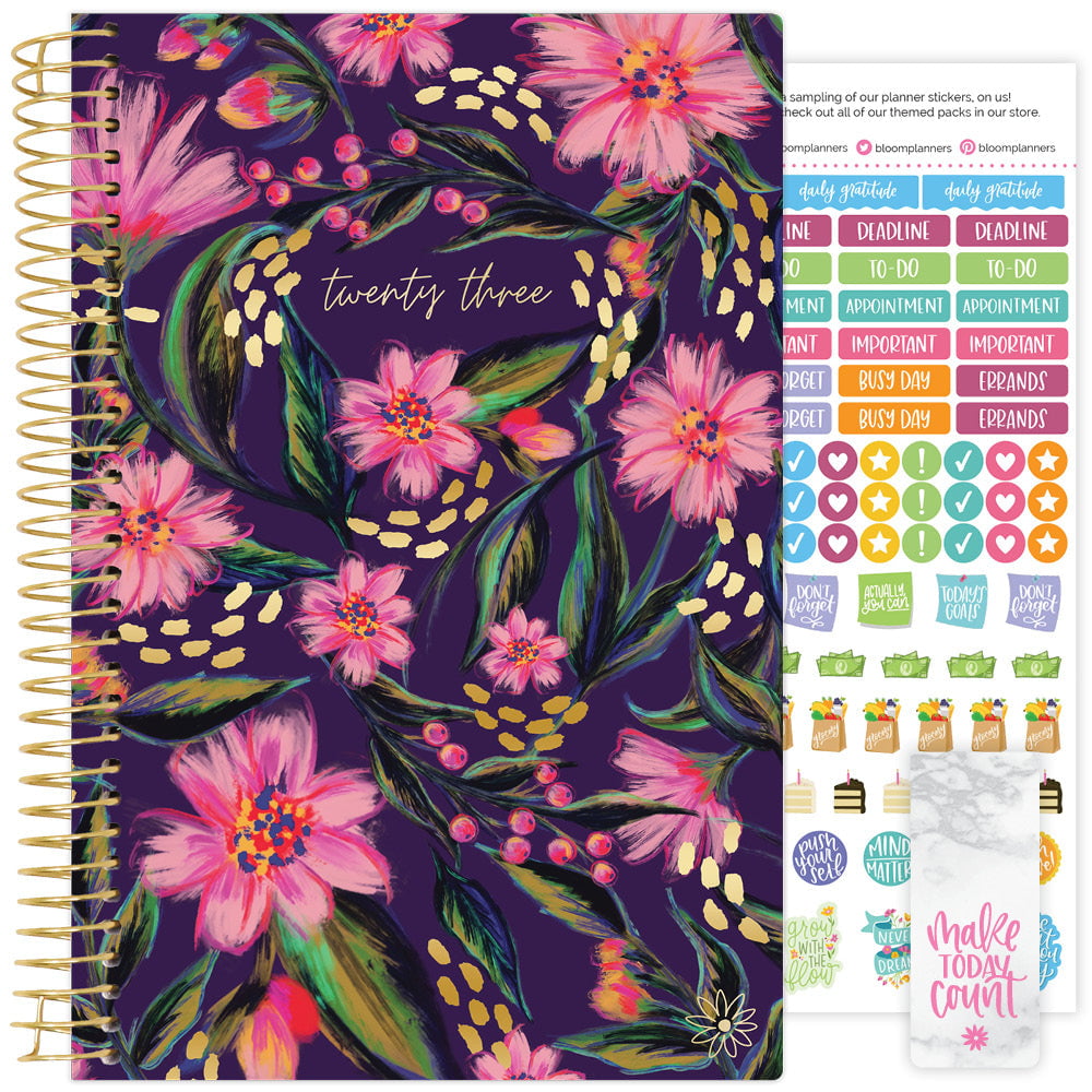 2023 Fluorescent Floral Soft Cover Planner