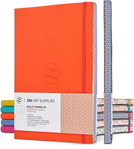 ZenART B5 Dotted Journal - Orange Motif