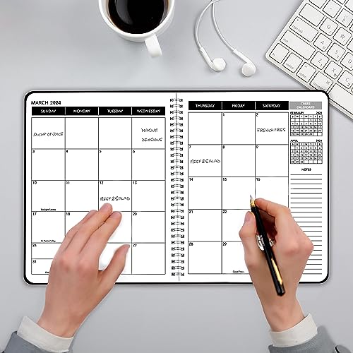 Office Planner Jan 2023- Dec 2024 Monthly Calendar Planner - 9 × 11 Time Management Personal Planner Hard PVC Cover with Spiral Bound