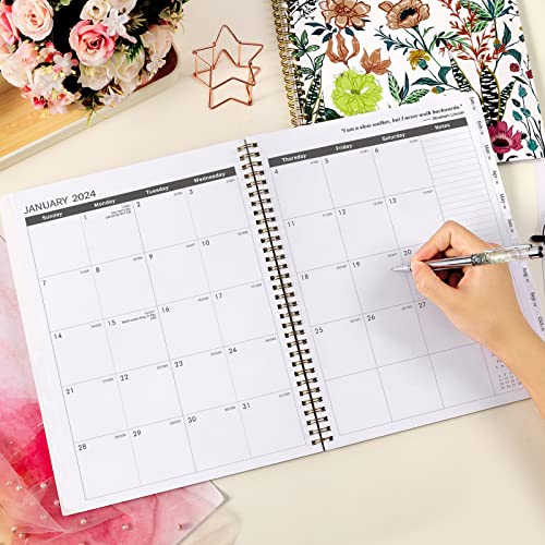 2023-2026 Monthly Planner/Calendar - 3 Year Monthly Planner 2023-2026, Jul. 2023 - Jun. 2026, 9" × 11" Calendar Planner 36-Month with Tabs, Twin-Wire Binding, Two-Side Pocket, Celebrity Quotes ＆ Notes