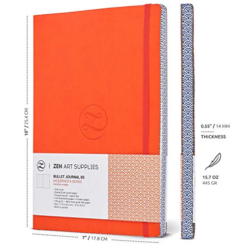 ZenART B5 Dotted Journal - Orange Motif