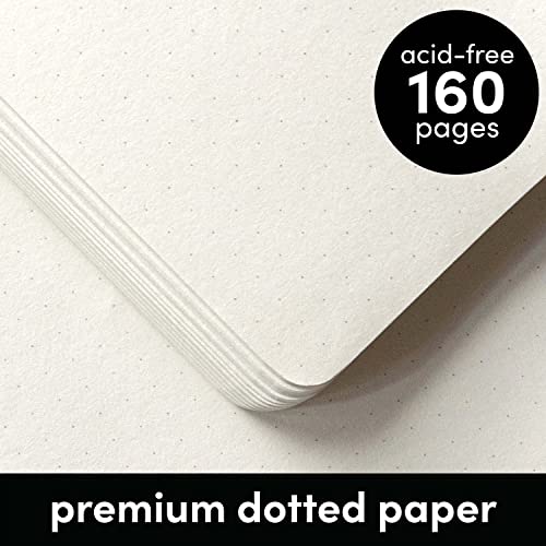 Blue Dotted Journal Notebook, 160 Pages, Medium Size