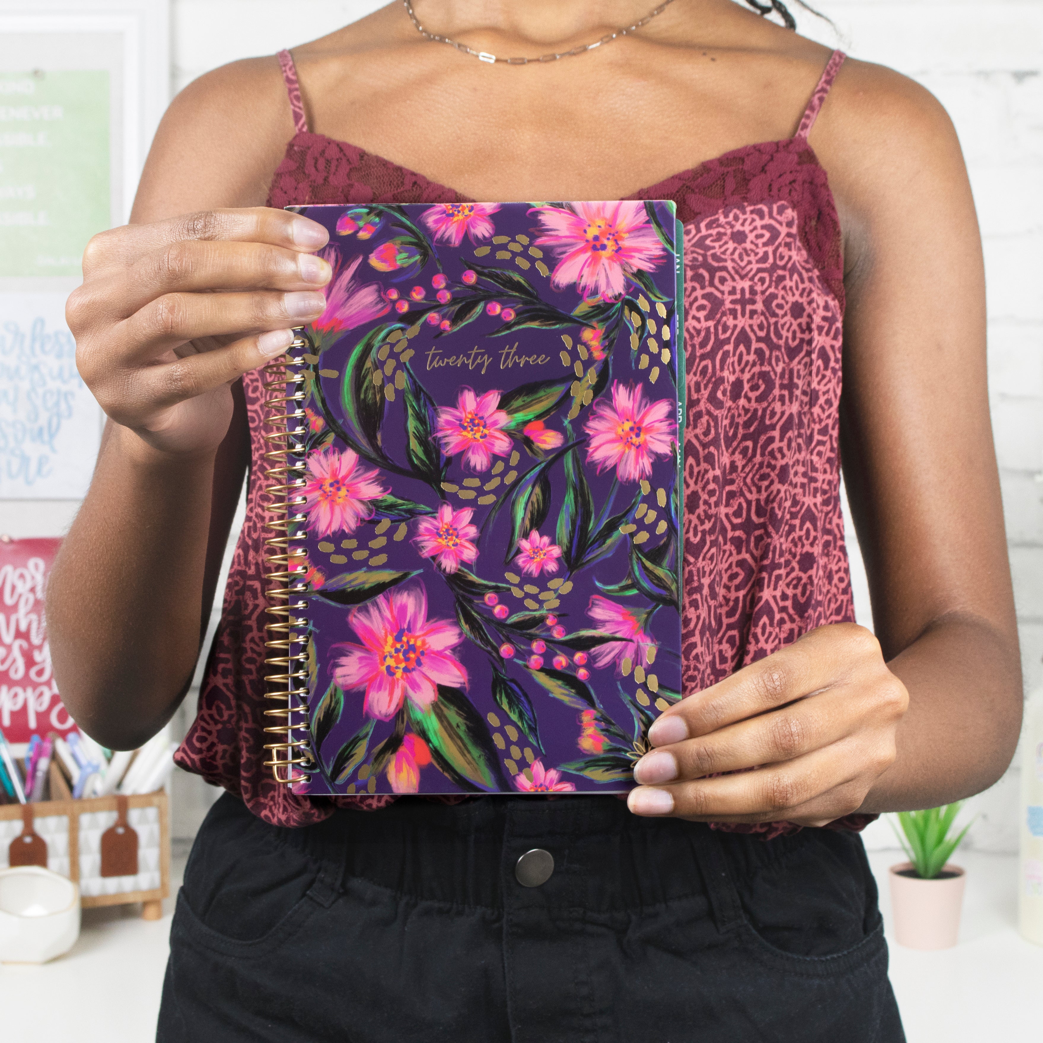 2023 Fluorescent Floral Soft Cover Planner