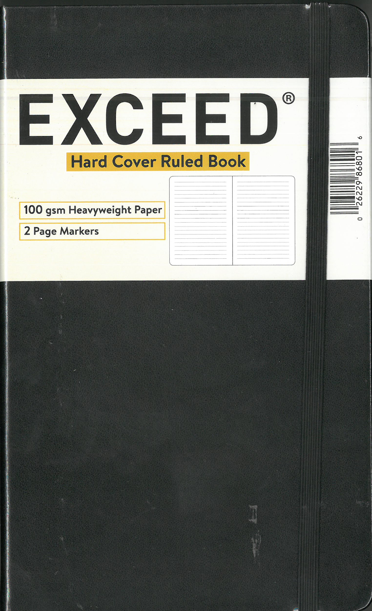 Exceed Medium Journal - Narrow Ruled (Black)