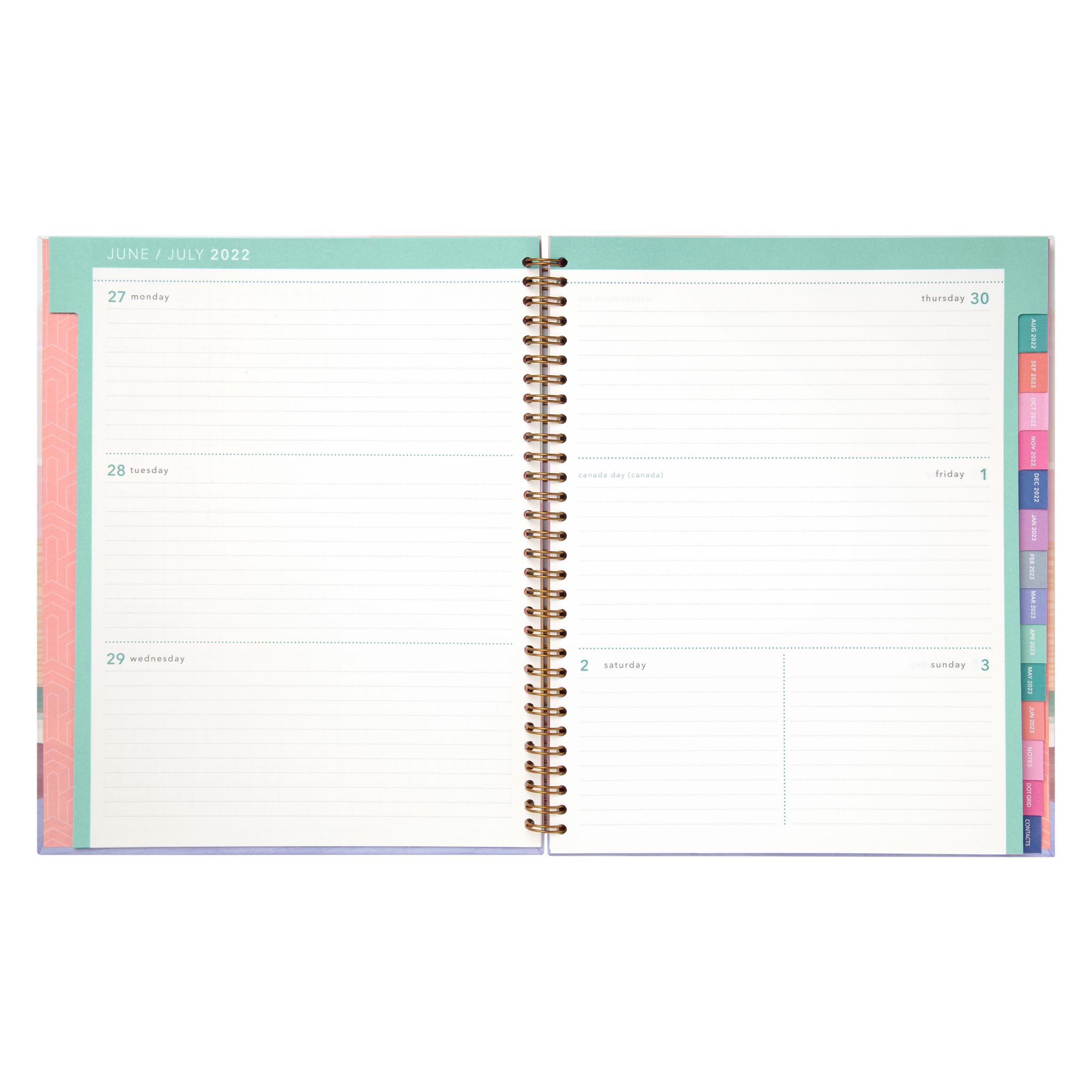 Mintgreen Mountain 2022-2023 Spiral Planner