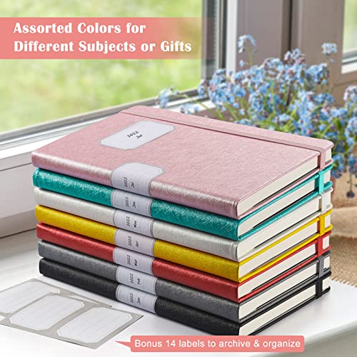 7-Pack A5 Lined Leather Journal Set