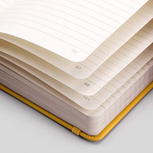 EMSHOI A5 Lined Notebook with Faux Leather Cover
