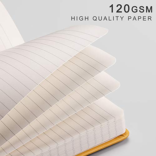 EMSHOI A5 Lined Notebook with Faux Leather Cover