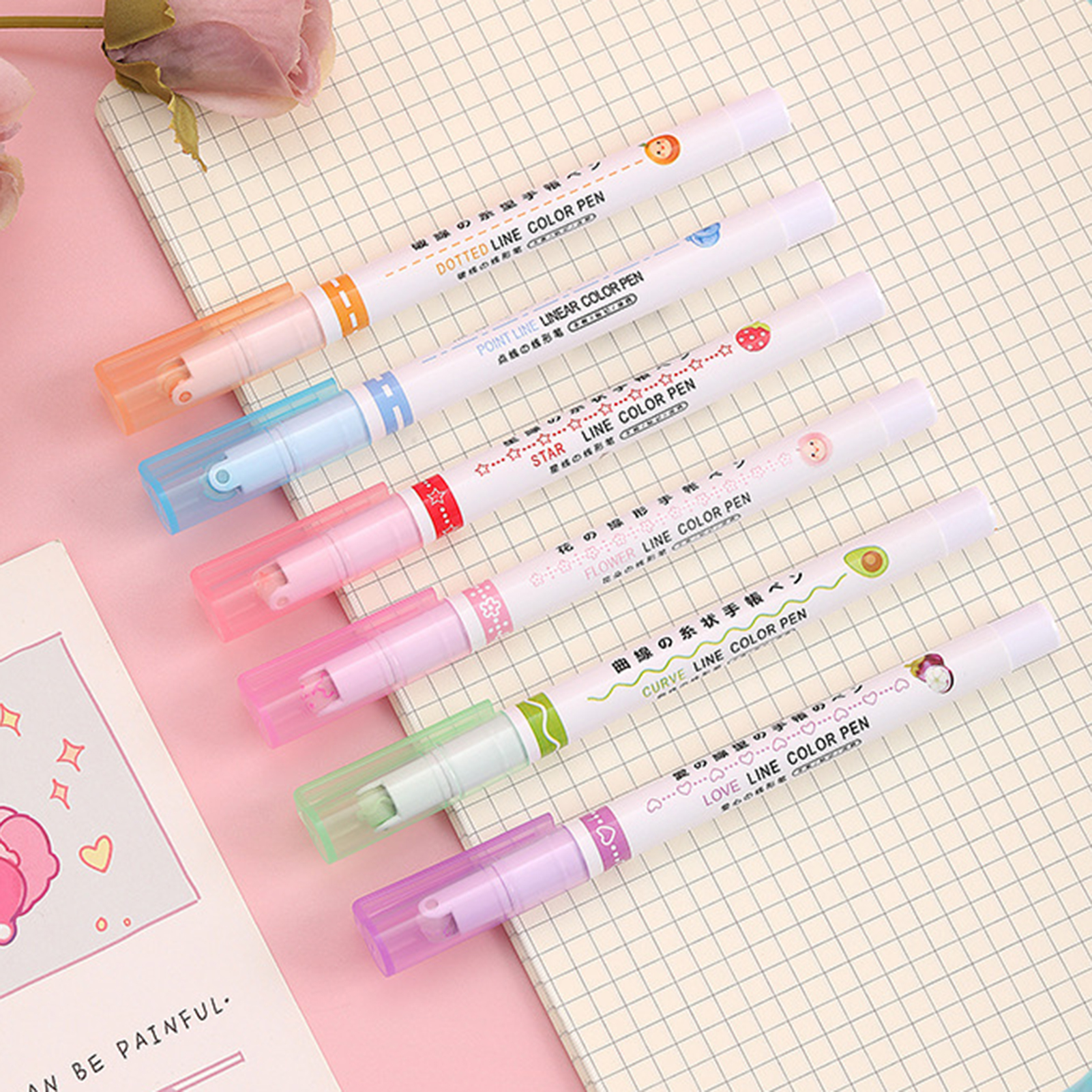 12 Colored Fine Tip Pens for Planners and Journaling