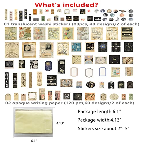 200 Aesthetic Vintage Stickers for Journals and Scrapbooking