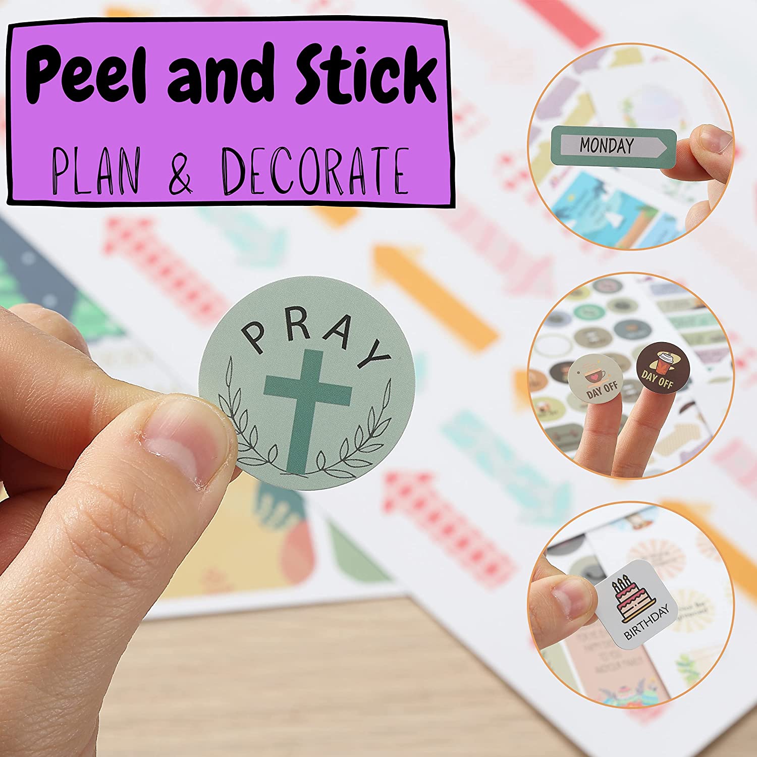 Christian Journaling Stickers - 31 Sheets, 1034 Pieces