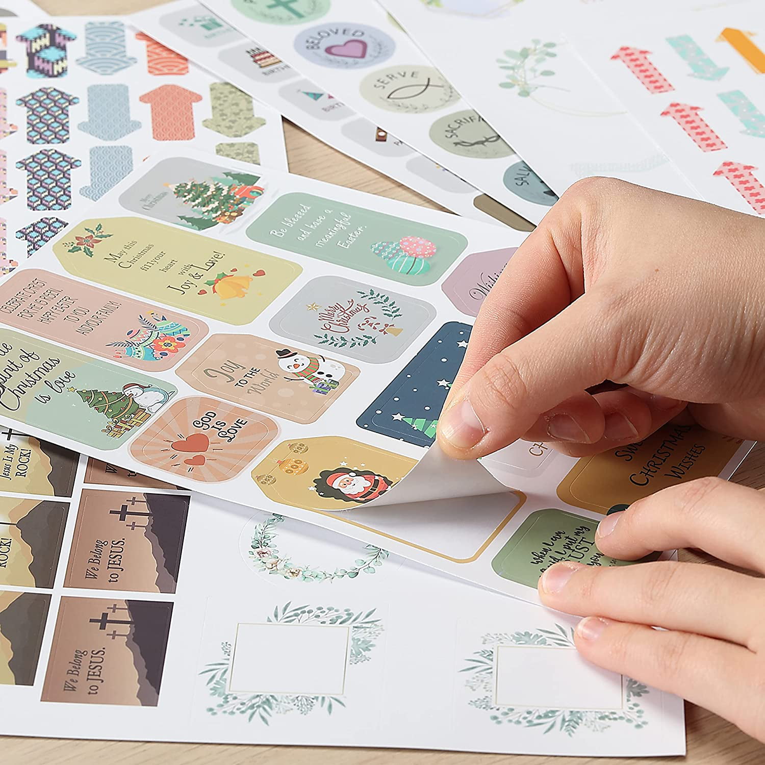 Christian Journaling Stickers - 31 Sheets, 1034 Pieces