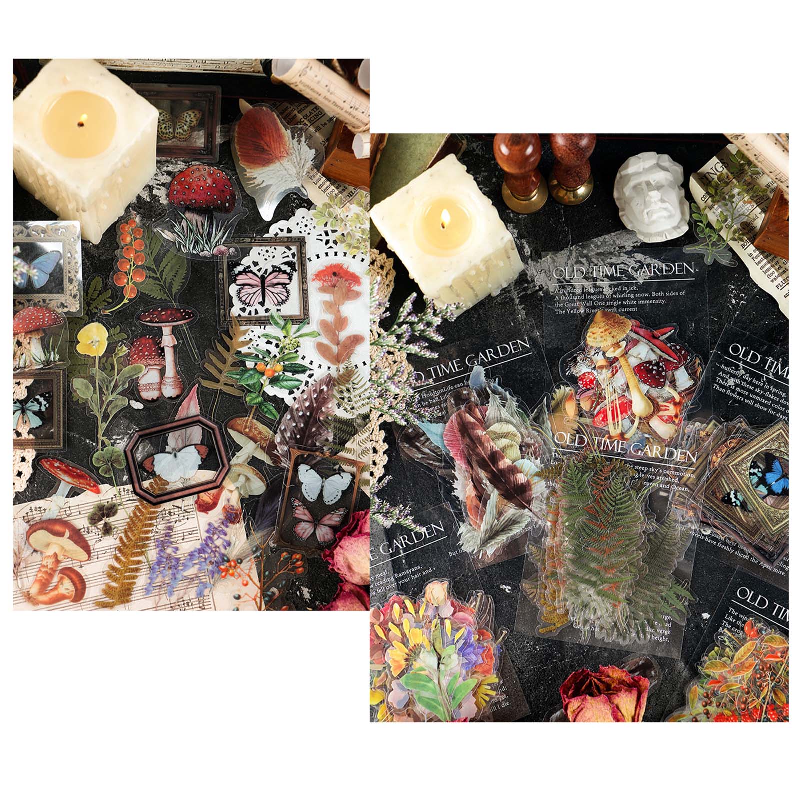 BUBABOX 240 Vintage Stickers for Journals & Scrapbooking