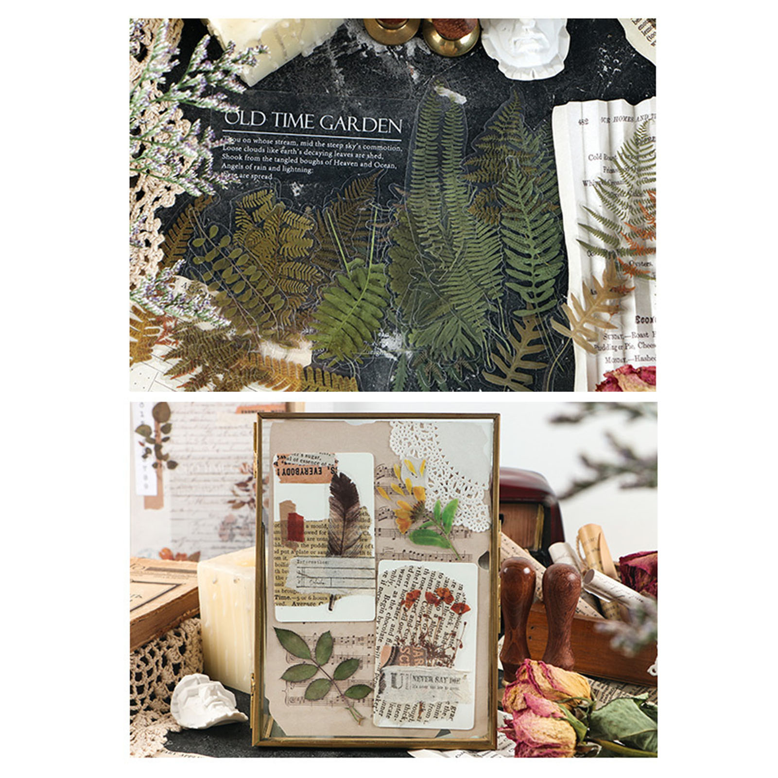 BUBABOX 240 Vintage Stickers for Journals & Scrapbooking