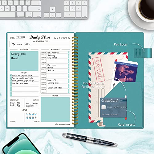 Undated Daily Planner with Hourly Schedule & To-Do List