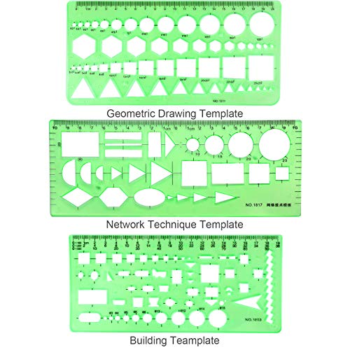 11-Piece Geometric Drawing Stencil Set