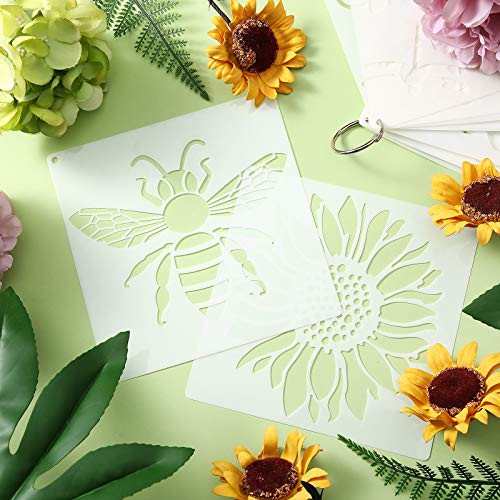 16-Piece Flower Stencil Set for DIY Crafts