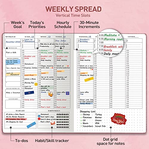2023-2024 Hourly Appointment Planner - Large Vertical Layout
