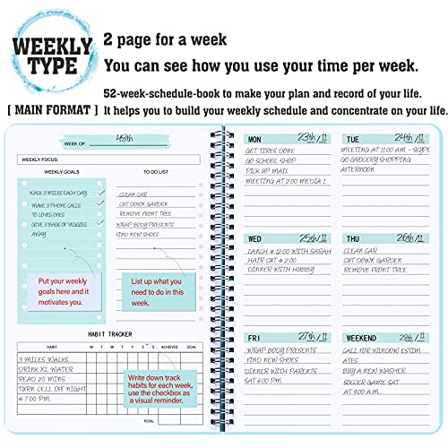 A5 Undated Weekly Goal Planner