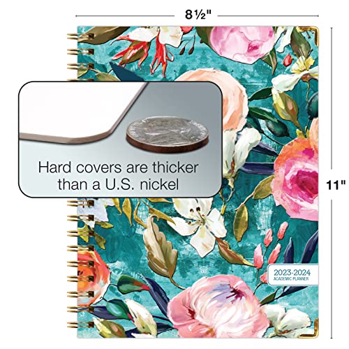 Academic Year 2023-2024 Teal Floral Planner