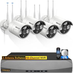 OOSSXX 8-Channel 1080P Wireless Security Camera System