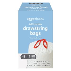 Amazon Basics 13 Gallon Tall Kitchen Trash Bags