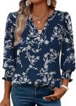 Plus Size 3/4 Sleeve Summer Blouses for Women