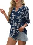 Plus Size 3/4 Sleeve Summer Blouses for Women