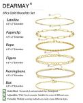 Trendy 14K Gold Plated Stackable Bracelets Set