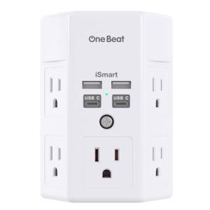 5-Outlet Surge Protector with 4 USB Ports