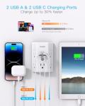 5-Outlet Surge Protector with 4 USB Ports