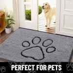 Absorbent Non-Slip Dog Door Mat, Quick Dry