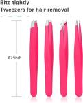 High Precision Stainless Steel Tweezers Set - 4 Pieces